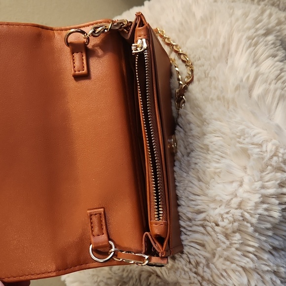 Bebe quilted bag with Gold rope chain cross body bag. Gently Used - Picture 12 of 16